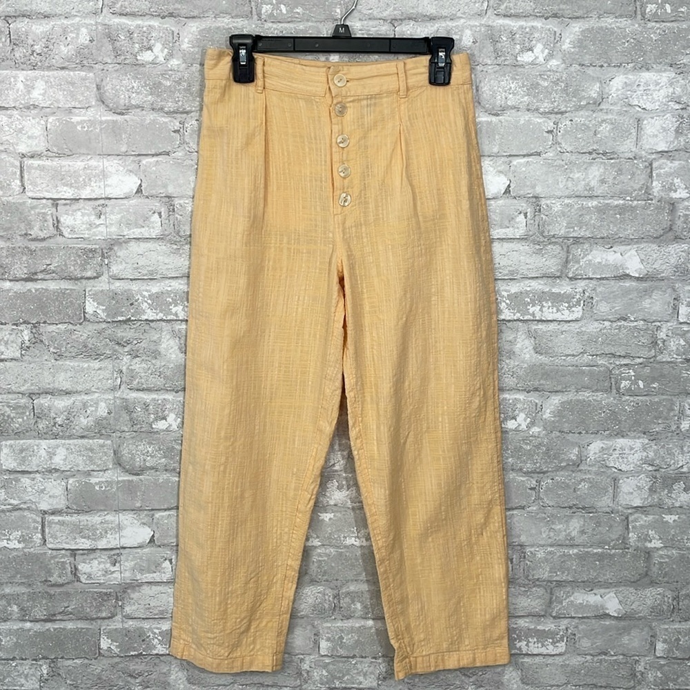 Urban Outfitters Maria Button-Fly Tapered Trouser